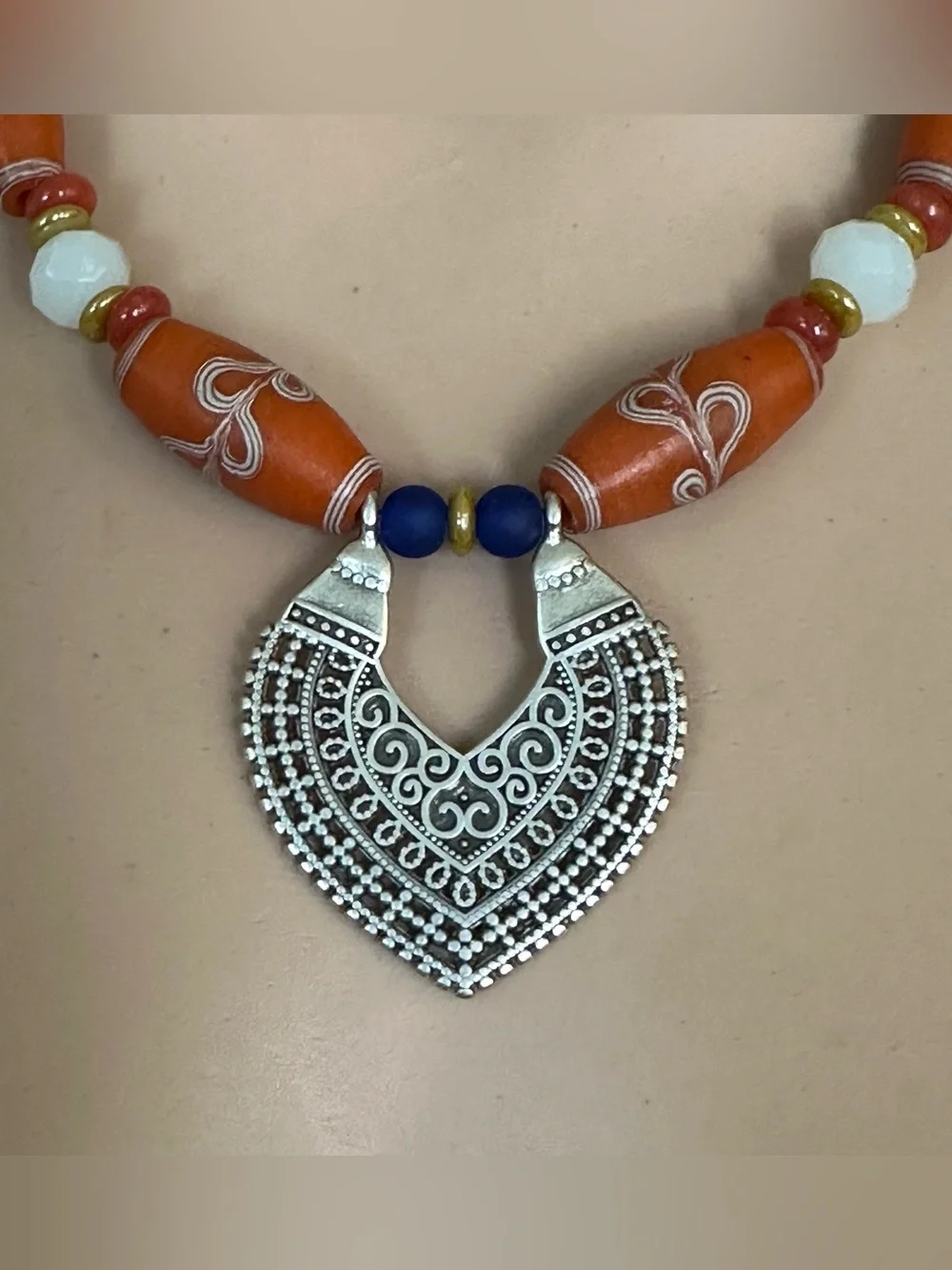 Handmade orange african